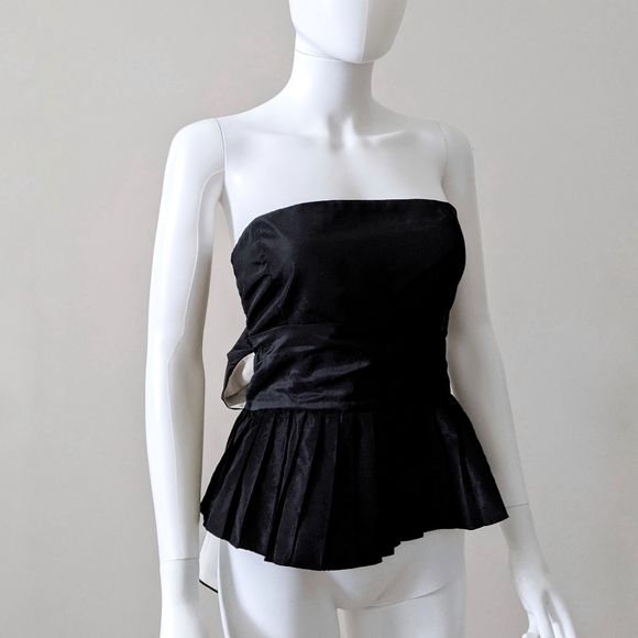 Peplum Bow Top w/ Color Block Sash - Picture 2 of 7